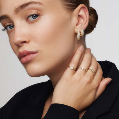 Diamond Dome Ring | Gold